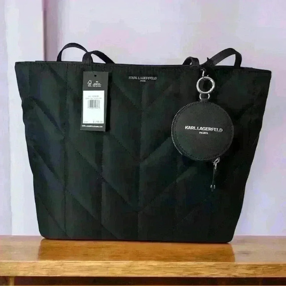 Karl Lagerfeld Quilted Tote w/ Coin Purse - Picture 1 of 8